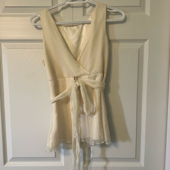 100% silk cream blouse - Picture 2 of 4